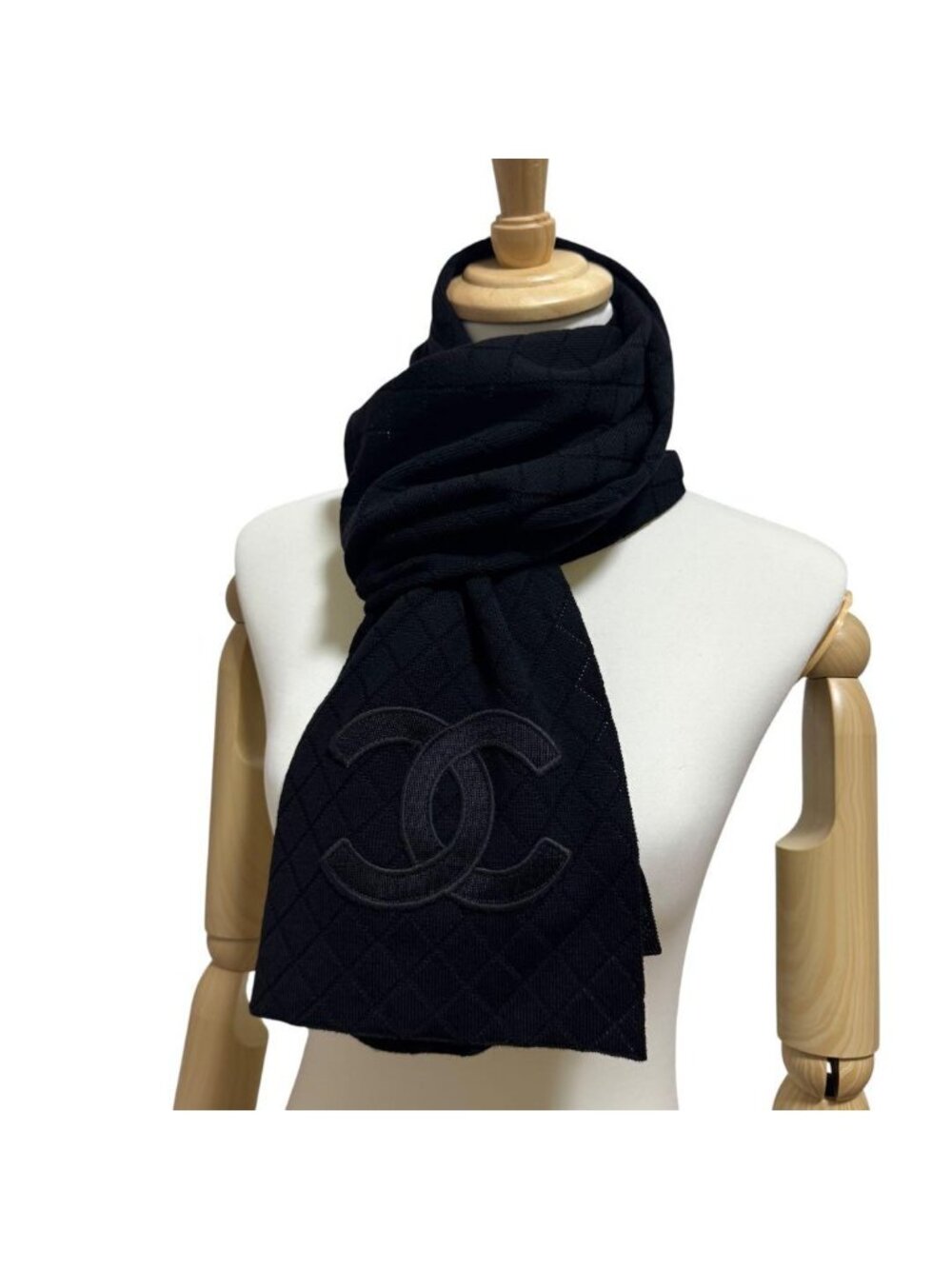 Chanel CC Logo Scarf Shawl Wool